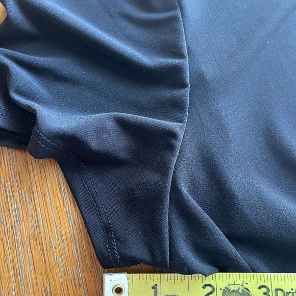Worthington Black Relaxed Blouse Gathered Short Sleeve Size XL - Picture 6 of 8